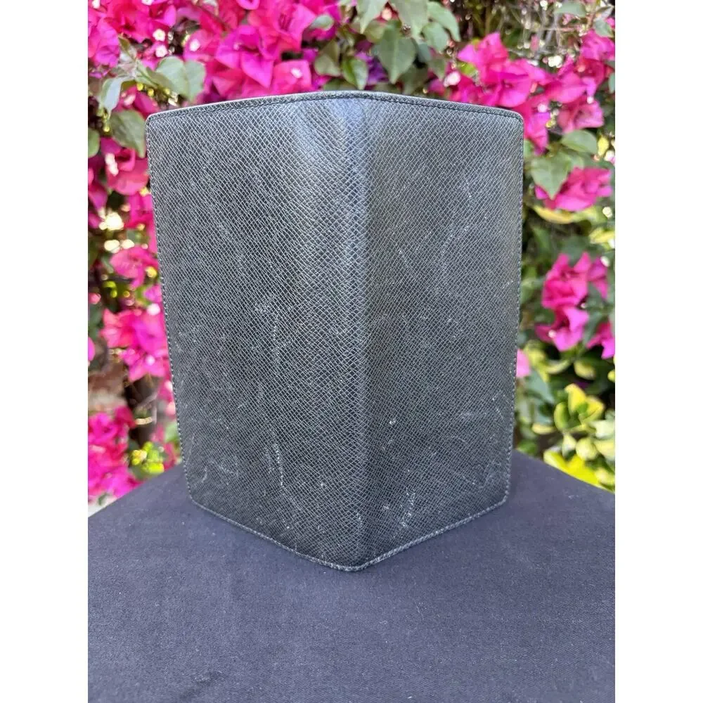 Louis Vuitton Taiga Leather Continental Brazza Long Bifold Wallet Black